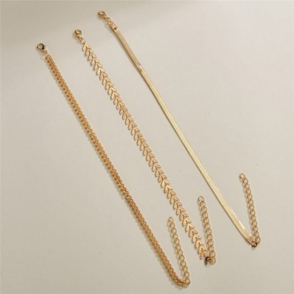 Simple Chain Anklet for Women 3 pcs Set - Image 6