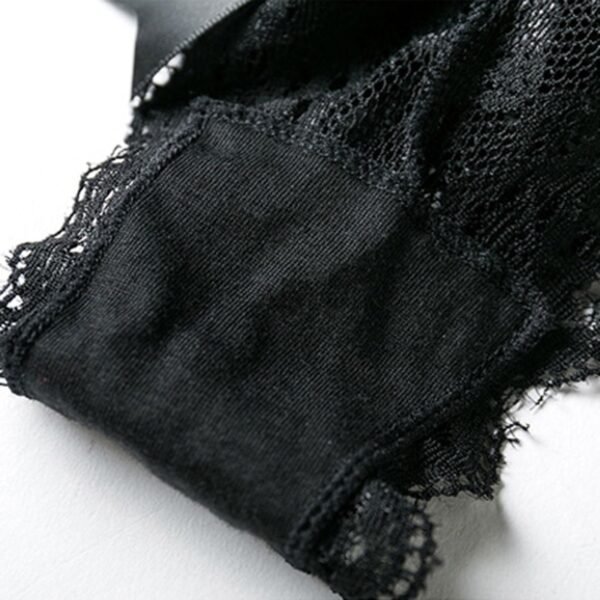 Women's Solid Laced Thong - Image 7