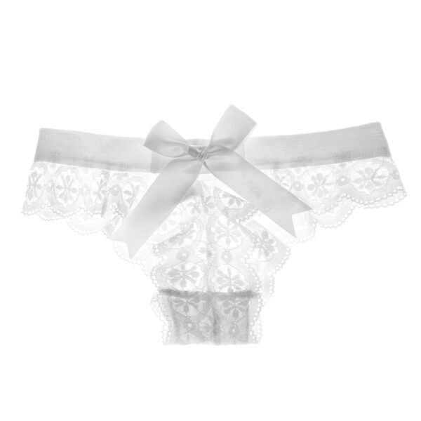 Women's Solid Laced Thong - Image 5